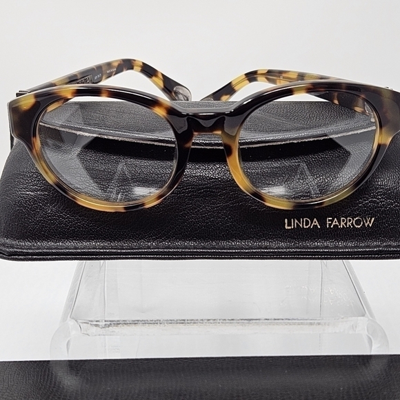 Linda Farrow x Ann Demeulemeester Tortoiseshell Oval Optical  Eyeglass Frame - Picture 7 of 16